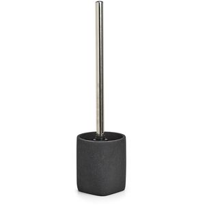 Zeller WC-Bürste Dark Stone, schwarz, mit Kunststoffborsten & Kunststein-Bürstenhalter