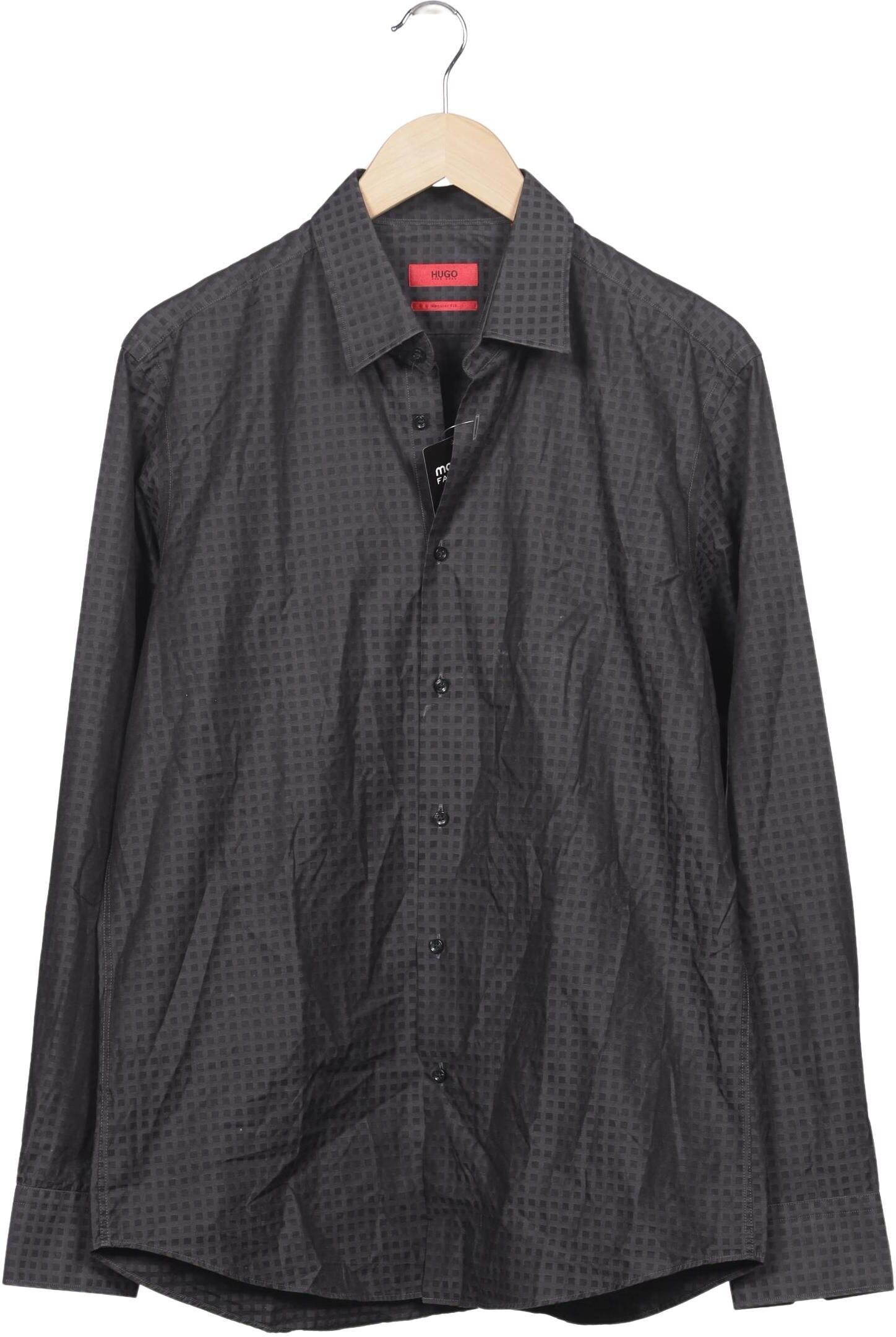 Hugo by Hugo Boss Herren Hemd, Grau, Gr. 42, Baumwolle - Second Hand