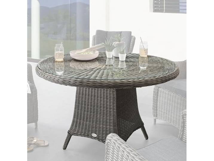 Destiny Gartentisch Luna Polyrattan, Ø100x75cm, Vintage grau