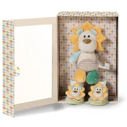 NICI My First Geschenkset Löwe Lumba mit Babyschuhen (20 cm)
