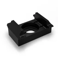 Qualinos Universal Klemmbock 10 Stück Schwarz 9005 - Zaunhalter flach für Doppelstabmattenzaun