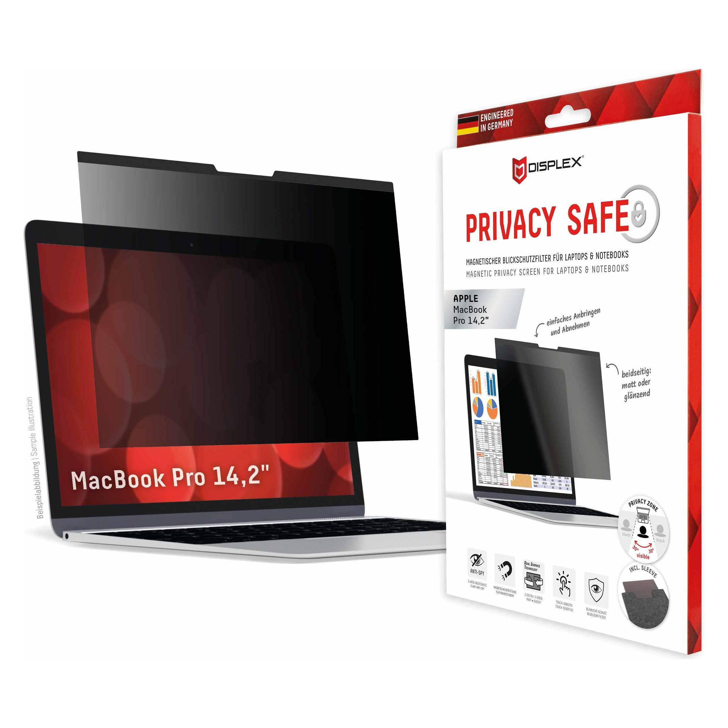 Displex Privacy Safe, Laptop Blickschutzfilter (14.20", 16:9) (01766)
