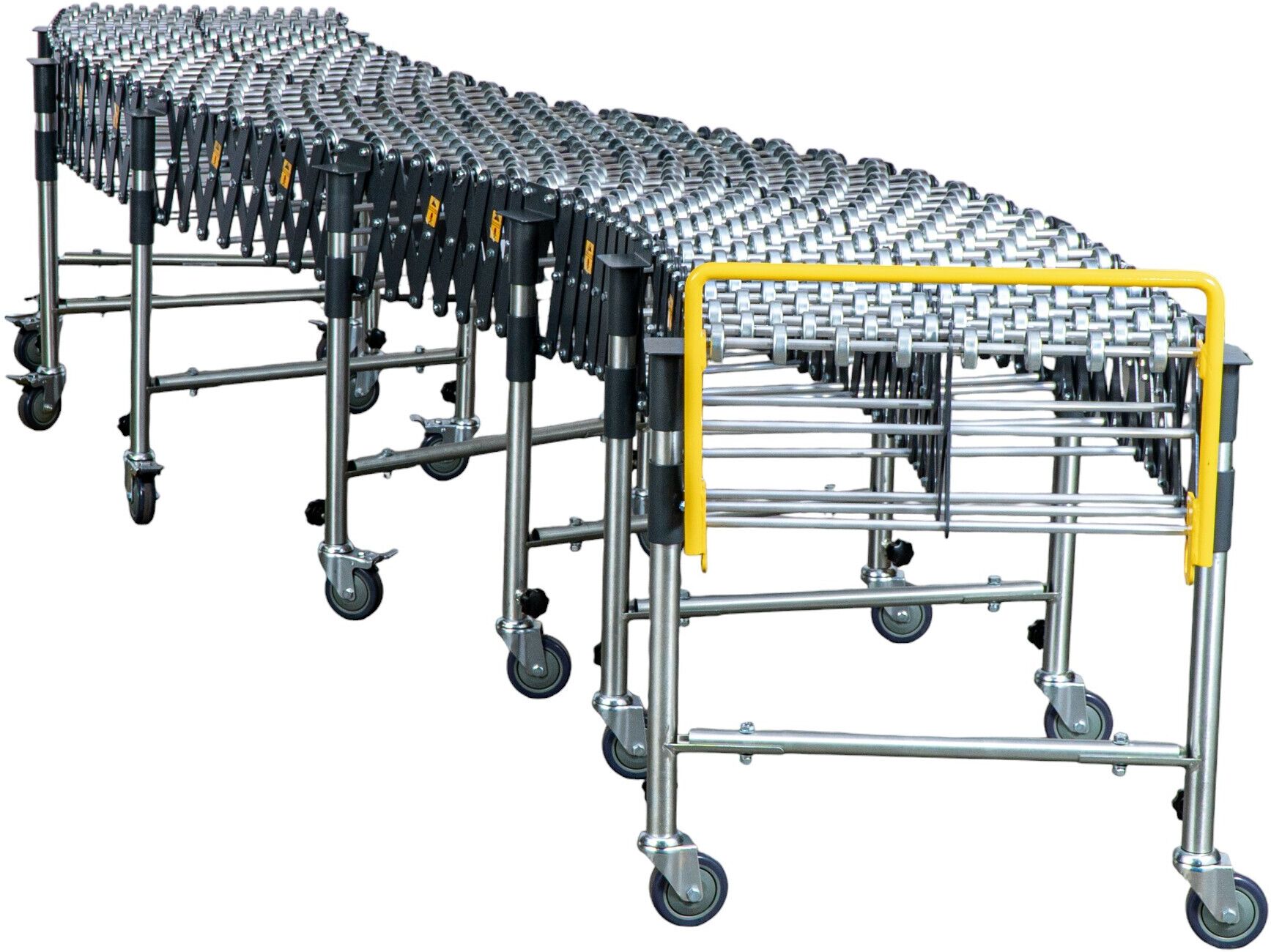Convoyeur à rouleaux 600 mm longueur : 1,97-6,92 m rouleaux en acier 70kg/m MW Tools RB6960O
