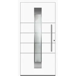 SCHÜCO Aluminium Haustür "TINA" ADS 75.SI RC2 Wunsch-RAL-Farbe innen öffnend DIN rechts