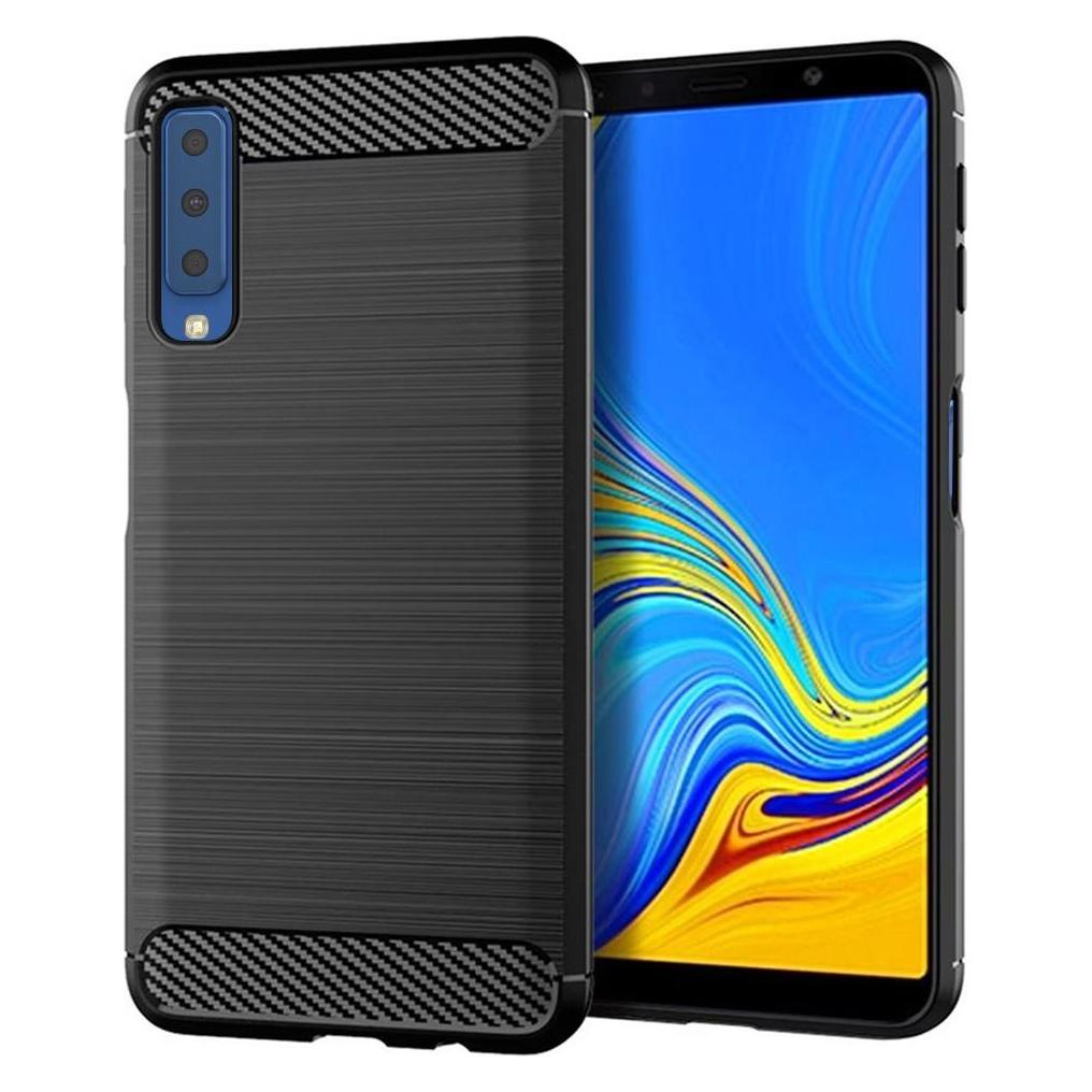 Techsuit - Carbon Silicone - Samsung Galaxy A7 2018 - Black (Samsung Galaxy A7 (2018)) (56338486)
