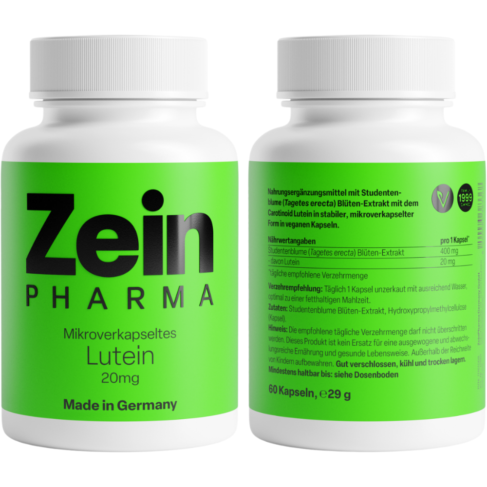 ZeinPharma Lutein 20mg Eye Health Food Supplement 60&nbsp;caps.