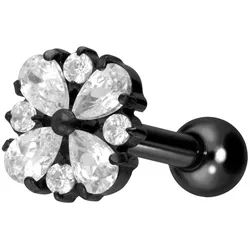 Titan Ohrpiercing mit Innengewinde KRISTALLORNAMENT