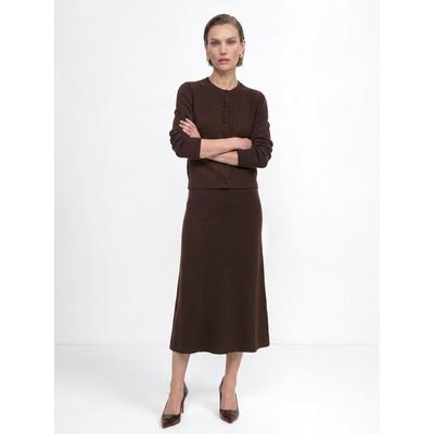 Cardigan RICHROYAL "Rich & Royal", Damen, Gr. M, braun (chocolate torte), Obermaterial: 70% Schurwolle, 30% Kaschmir, Strickjacken