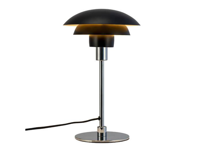 Morph Tischleuchte Black - Dyberg Larsen - Wohnzimmer - Design - Metall - Mit Schirm
