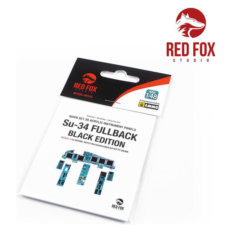 Red Fox 1/48 Su-34 Fullback Black Edition (for Kitty Hawk kit) (RFSQS-48123)