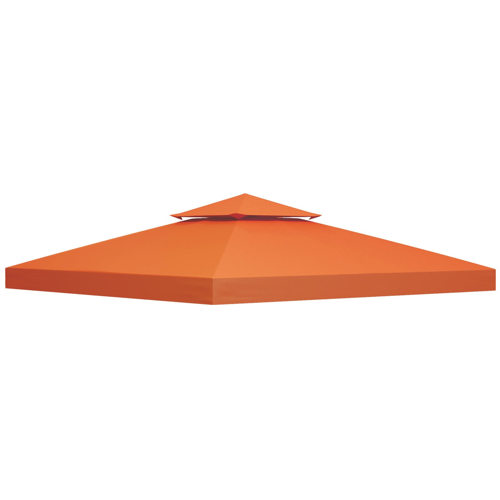 Outsunny Paviljoen Dakdoek, Waterdicht en UV-beschermend, Oranjerood, 3 x 3 m