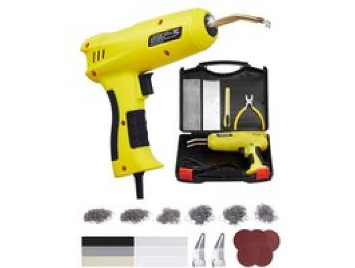VEVOR Kunststoff Schweißgerät, 220 W Schweißpistole mit 1200 Heißklammern und 76 Schweißstäben, Kunststoff Reparatur Set mit LED-Licht, Tragetasche für Kajaks, Spielzeuge, Auto-Stoßstangenreparatur