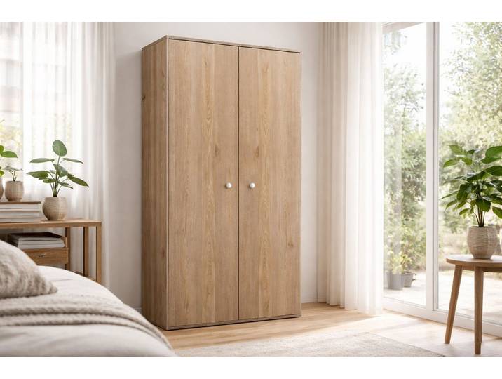 freiraum Drehtürenschrank Merida 2 Stangen, 1 Boden, Nelson Eiche Dekor - 80x152x42 (BxHxT)