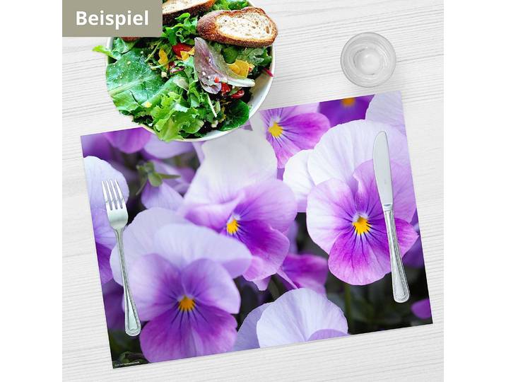 Tischset Veilchen 12er-Set 44 x 32cm Multicolor
