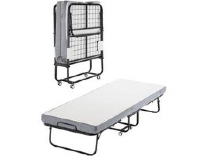 VEVOR Rollbett Klappbett mit 10 cm Matratze, faltbares Einzelbett mit Memory Foam-Matratze (190 x 81 cm), 136,1 kg belastbares Gästebett für Erwachsene, Metallbett für Schlafzimmer Wohnzimmer