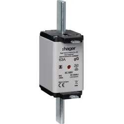 Hager LNH2063MK NH-Sicherungseinsatz NH2C gG 500V 63A Kombi-Melder mit isolierter Grifflasche