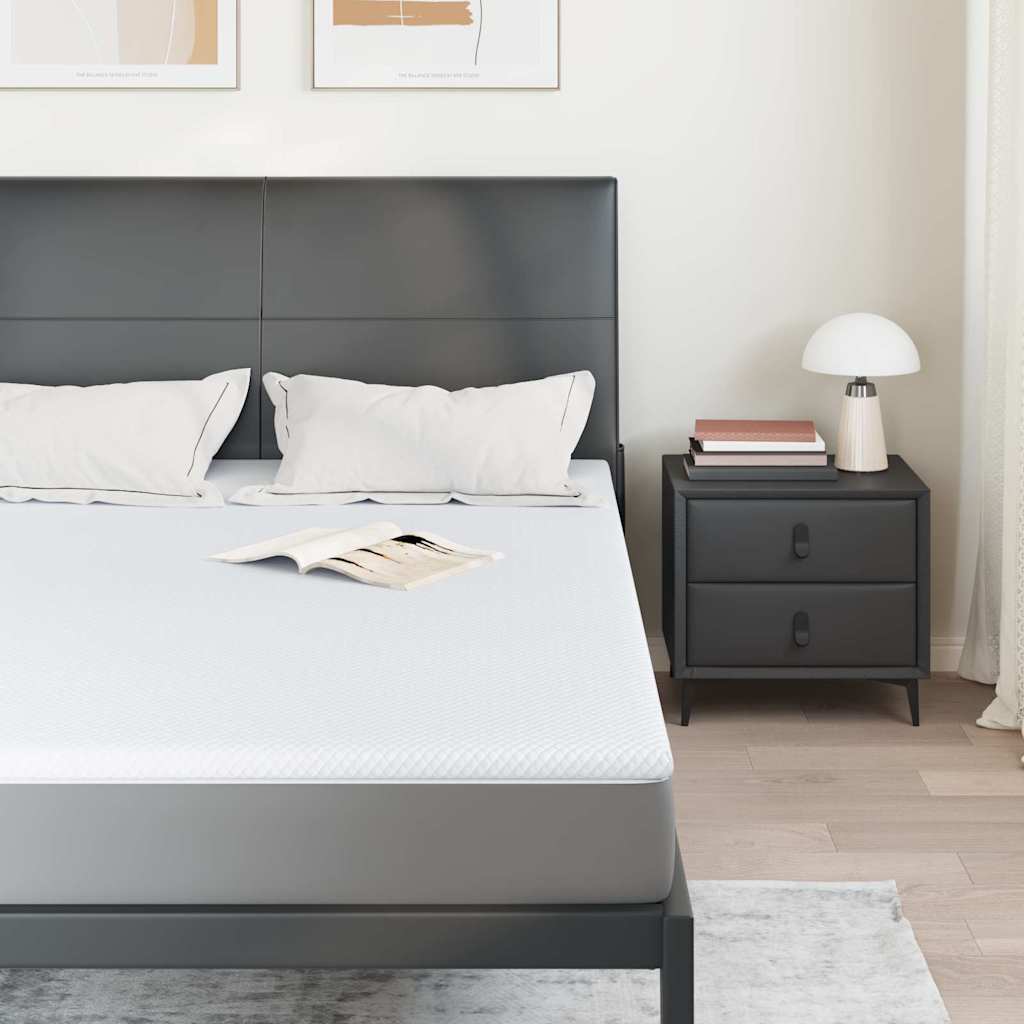 vidaXL Surmatelas en mousse à mémoire 140 x 190 cm Thick Doux Blanc