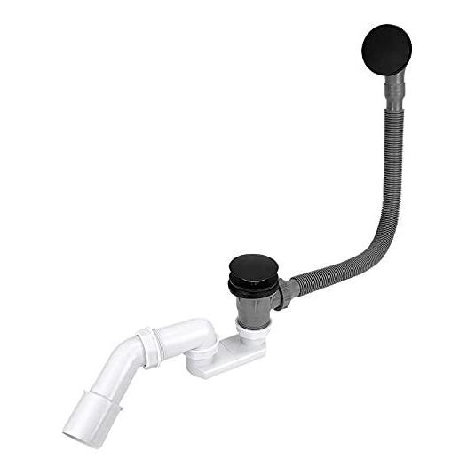 Tycner Bath Siphon Click-Clac Top Black Matt (Ablaufgarnitur, 1 1/2") (B0969P6HYD)