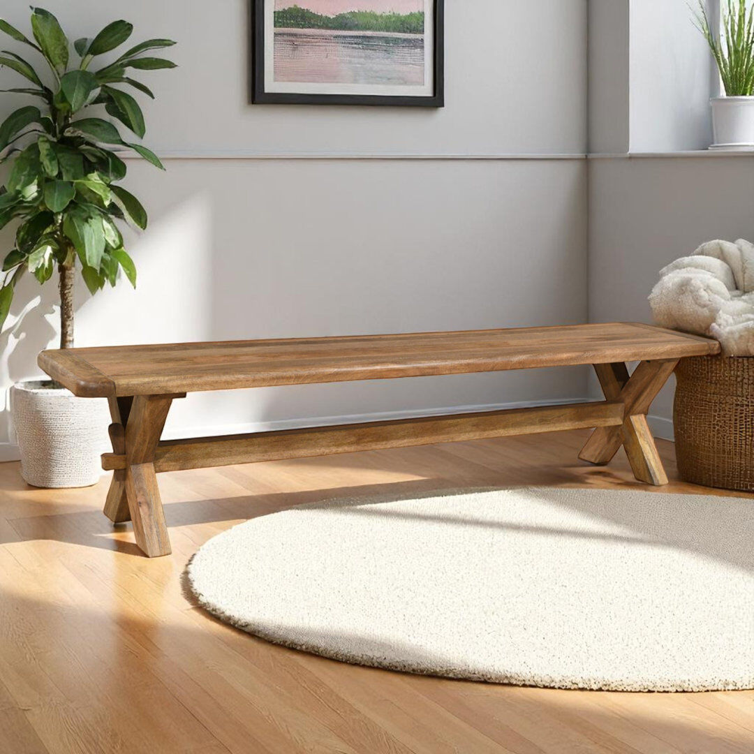 Daily Sales Dorchester Mango Wood Bench Brown 45cm H x 175cm W x 45cm D
