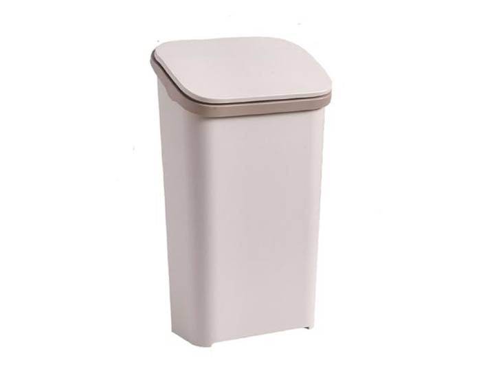 YUHANXINHESHE 20l große Mülltonnen for Zuhause, Schule, Klassifizierung, Küche, Wohnzimmer, Kapazität, große Räume, Büro, gepresste Mülltonne mit Deckel(Beige)