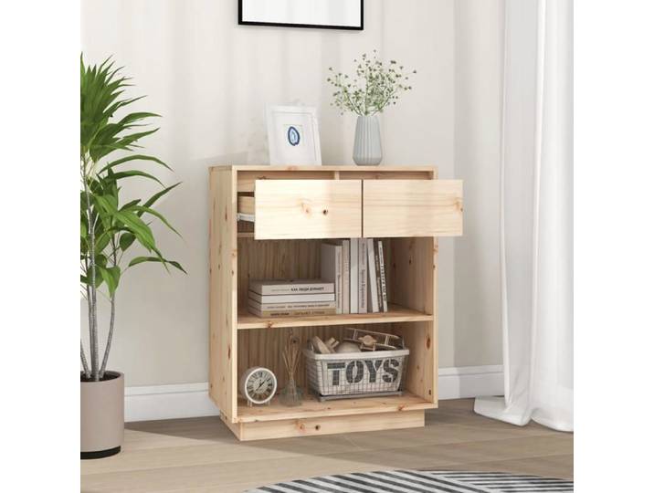 (12335)Moderne Cabinet console 60x34x75 cm Bois de pin solide poid:12.5 kg