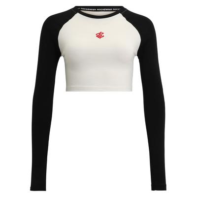 Longsleeve ROCAWEAR "Rocawear Rocawear Contrast Longsleeves", Herren, Gr. XS, schwarz-weiß (weiß, schwarz), 95% Baumwolle, 5% Elasthan, bedruckt, relaxed fit, Rundhals, Shirts