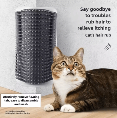 Inspire Picks Wall Mounted Cat Corner Scratcher With Catnip Self Grooming Interactive Toy green