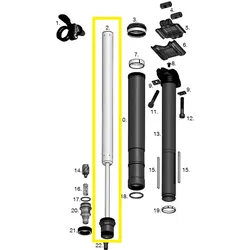 CRANKBROTHERS HIGHLINE CARTRIDGE KARTUSCHE, 100MM, 6MM SCHAFT, V2