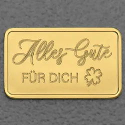 Goldbarren 2,5g Gravur "Alles Gute"