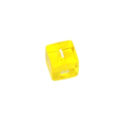 Halmakegel.com 6-seitiger Würfel - Hexaeder - W6 - transparent - gelb 269367