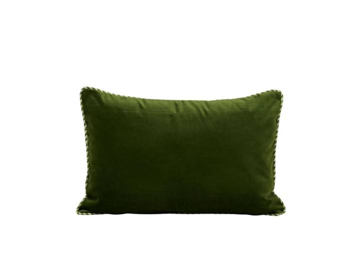 Housse de coussin en polyester vert 40x60 cm