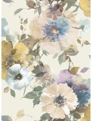 Seabrook Designs Cyprus Floral Unpasted Wallpaper
