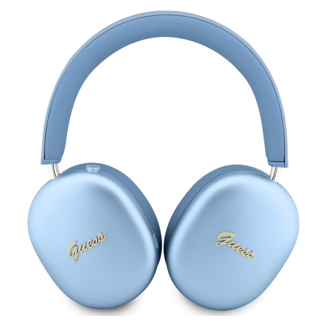 Guess Metallic Finish Gold Script Logo ENC Wireless Kopfhörer Hellblau (26 h, Kabellos) (GUBHP10HMBSL)