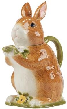 "Certified International Easter Meadow 3D Bunny Teapot 32-Oz - 8"" x 5"" x 9.5"""