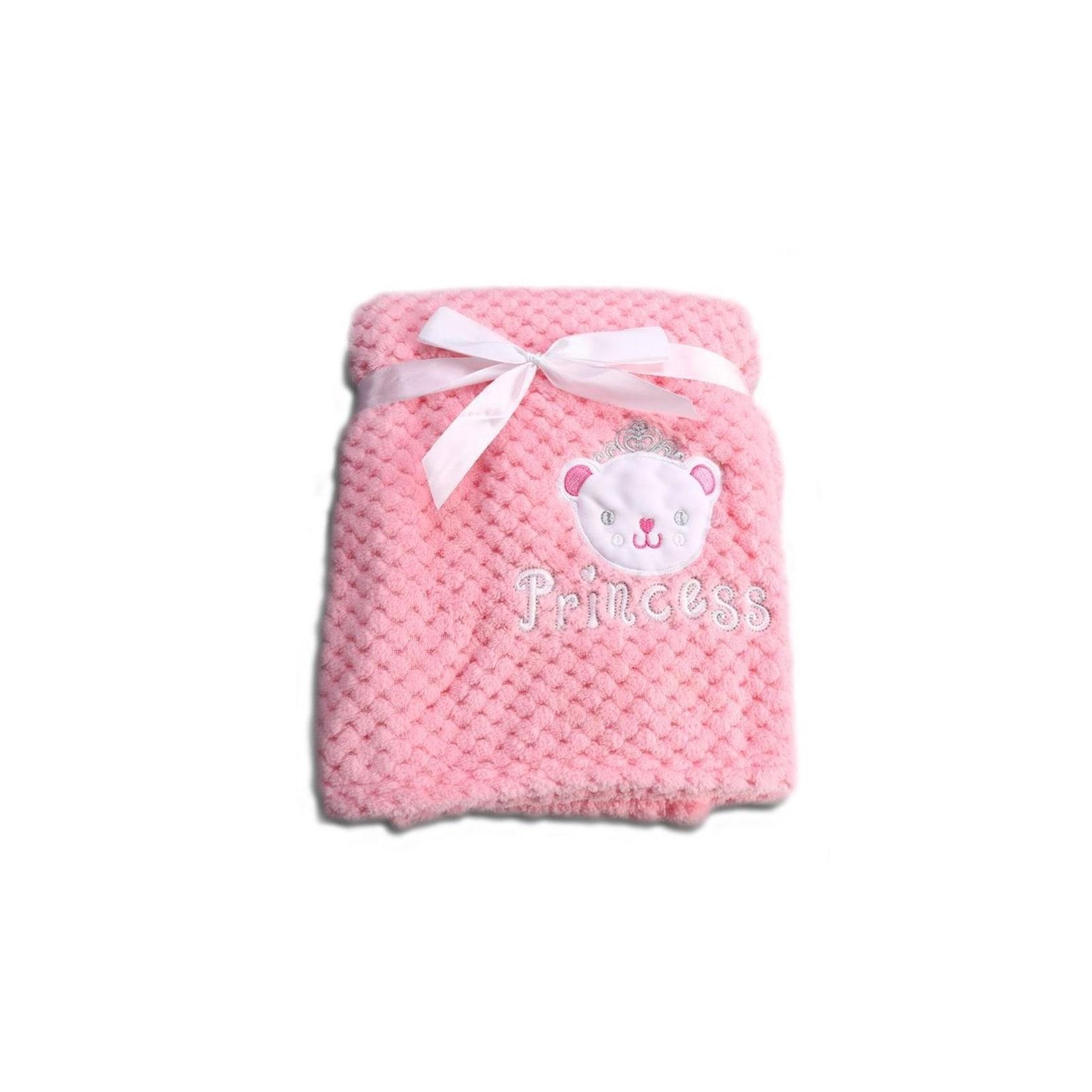 Cangaroo Babydecke Freya, Größe 80 x 110 cm kuschelige Babydecke aus Fleece rosa