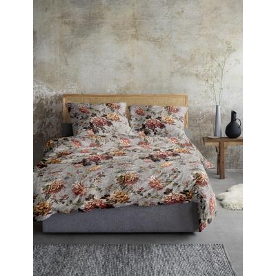 Bettwäsche IRISETTE "Zobel 8552", grau, B/L: 135cm x 200cm, 1 Stk., 1 Stk., Biber, B/L: 80cm x 80cm, 2 Stk., Biber, Obermaterial: 100% Baumwolle, Bettwäsche, Bettwäsche, samtig weich