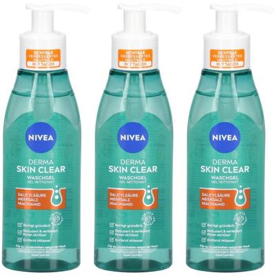 Nivea Derma Skin Clear Waschgel 150ml x3 3x150 ml