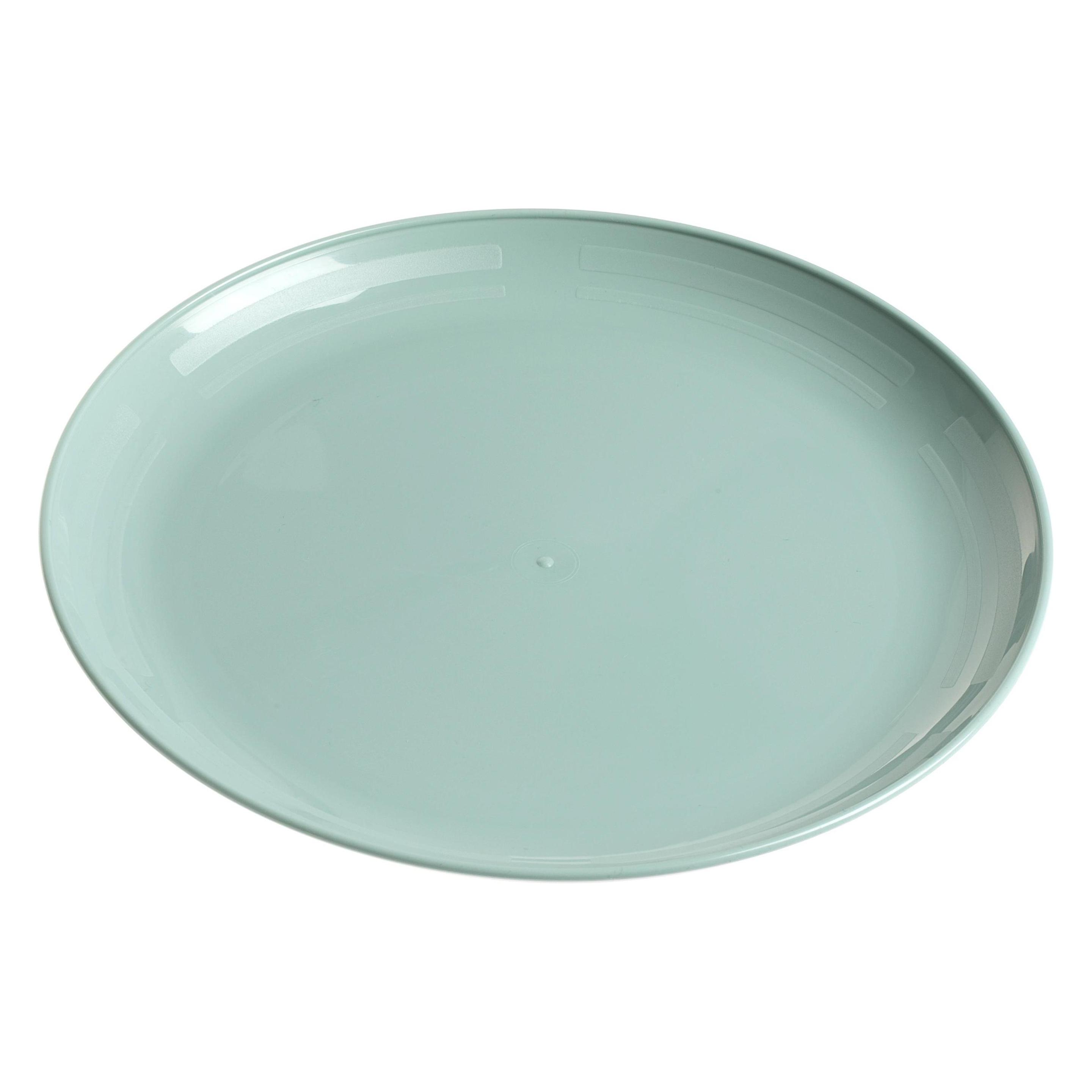 Okko Shallow Big Plastic Plate. Green (1x, 23 cm) (40189339)