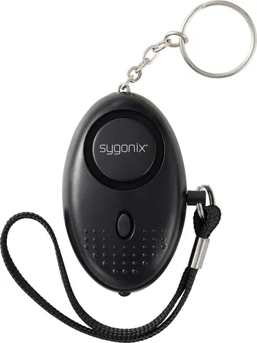 Sygonix Taschenalarm Schwarz mit LED 130 dB SY-7187886