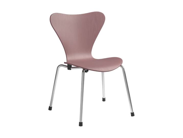 Fritz Hansen 3177 Chaise d enfant Series 7 Wild rose frêne peint-chrome'