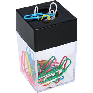 Alco Büroklammerspender 2217, magnetisch, mit 30 Klammern, transparent
