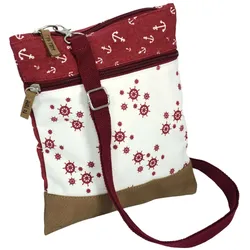 Crossbag Steuerrad & Anker berry 120