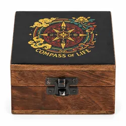 Small Enamelled Box -  Compass of Life