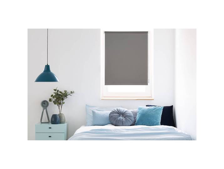 Klemmfix Thermo-Rollo Win Verdunkelnd 70 x 210cm Grau/Grau