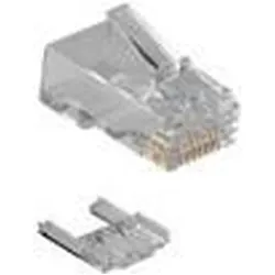 ACT RJ45 (8P/8C) CAT6 modulaire connector for round cable with solid or stranded conductors. Suitable fo, Server Zubehör, Transparent
