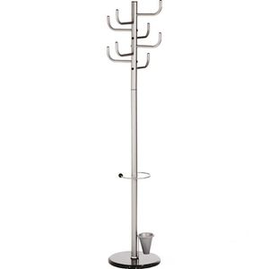 Alco Garderobenständer 2802, silber, mit 8 Haken, aus Metall, 172 x 40cm