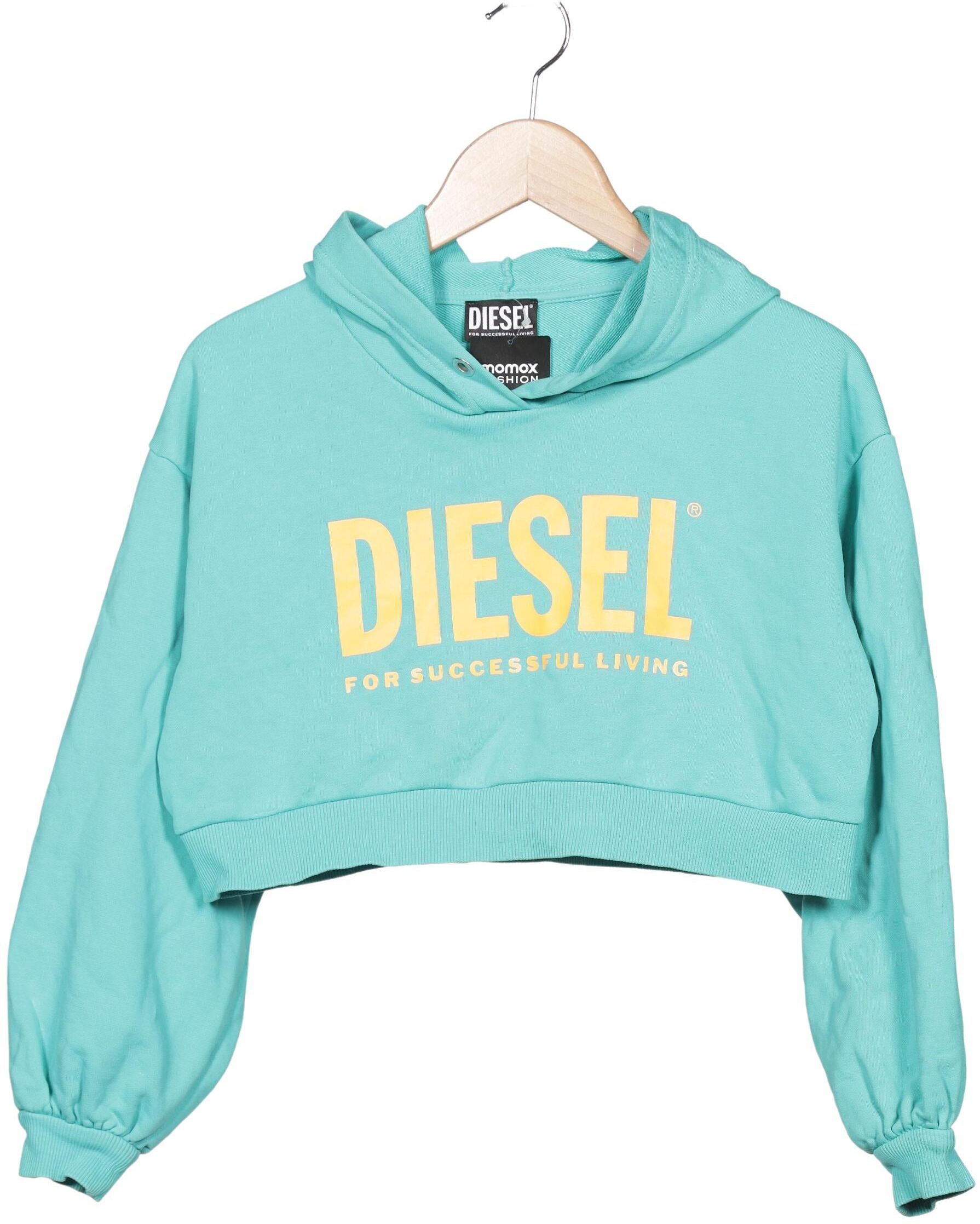 Diesel Damen Kapuzenpullover, Türkis, Gr. M, kein / Etikett - Second Hand