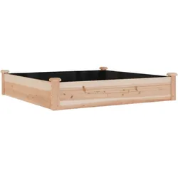Helloshop26 - Hochbeet für Pflanzen Blumen Terrasse Garten 120 x 120 x 25 cm massives Tannenholz braun 02_0039831
