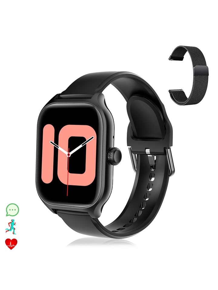 DAM Smartwatch "GTS4 Plus" in Schwarz - onesize