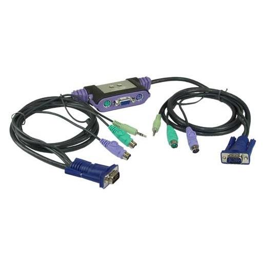 Aten CS62US: PS2 VGA KVM Switch,2Port,Audio (CS62AZ-AA)